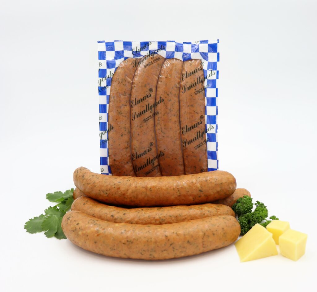 Small packet of Cheese Kransky made by Elmar's Smallgoods