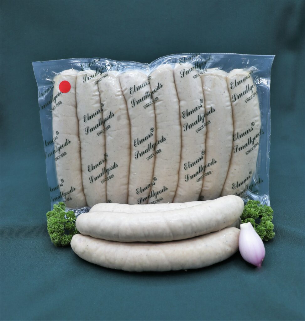 Large Weisswurst Sausage packet, quality German sausage by Elmar's Smallgoods