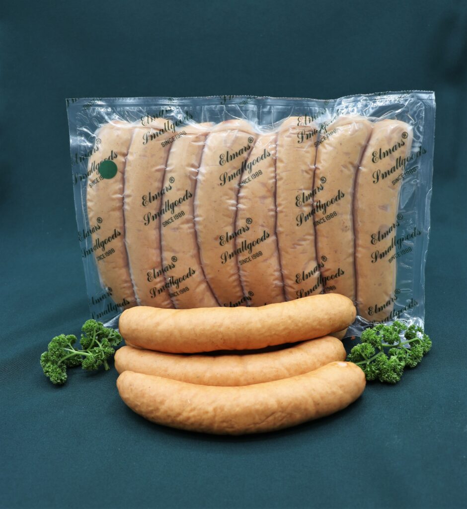 Schuebling pork sausage, crafted by Elmar's Smallgoods.