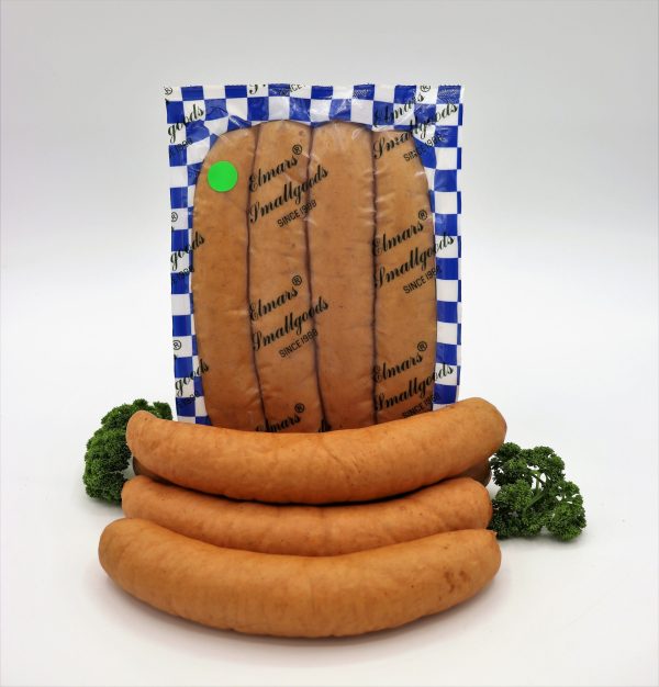 Schuebling pork sausage, crafted by Elmar's Smallgoods.